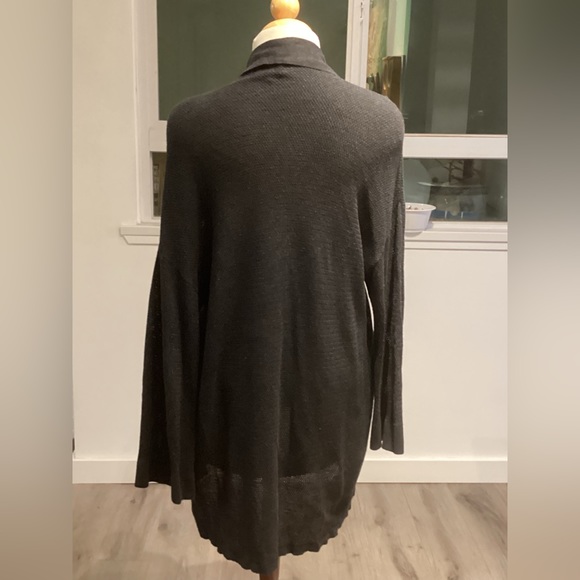 Aritzia Wilfred Grey Knit Copernic Silk Cashmere Open Cardigan size M. - Picture 3 of 4